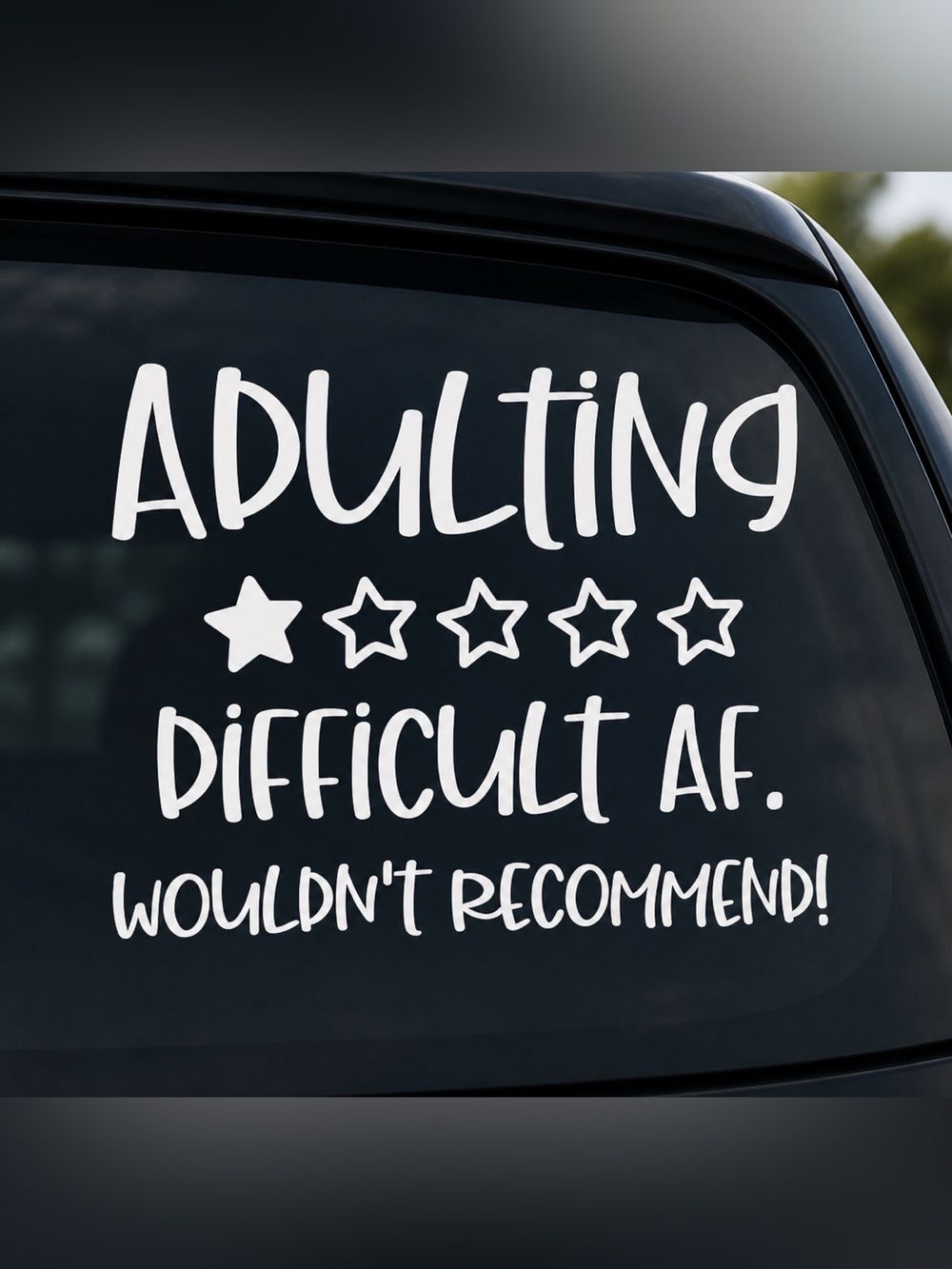 6 inch 'Adulting Difficult AF' Vinyl Decal